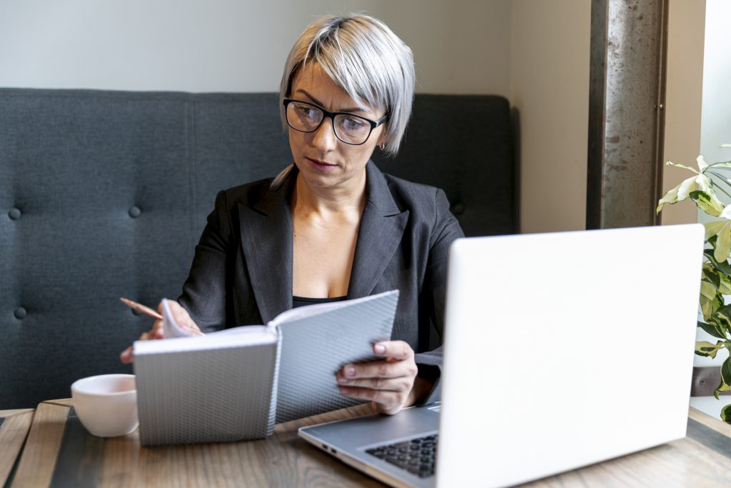 Busy Business Woman Office Mock Up